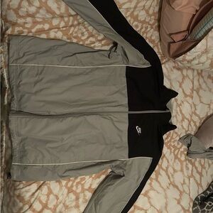Nike Gray and Black Windbreaker Jacket SIZE L